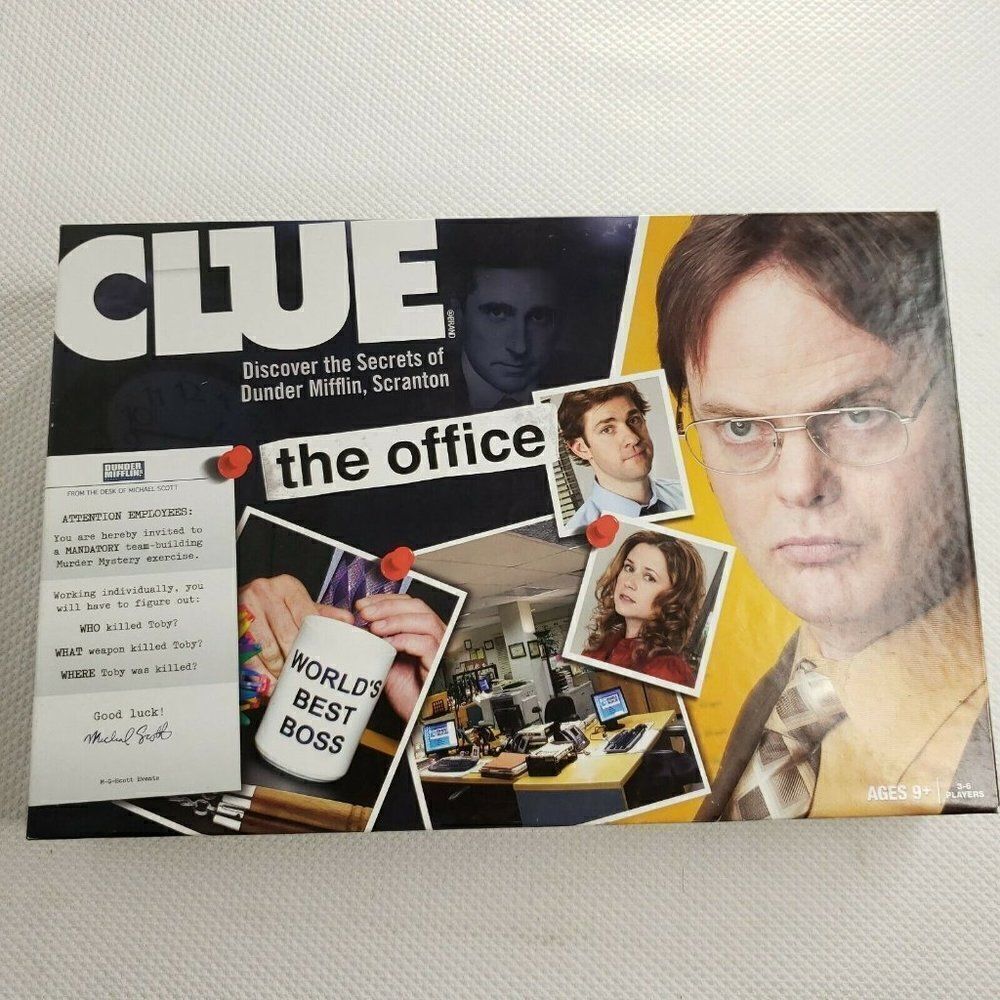 Clue The Office Edition Board Game, 2009 Dunder Mifflin Paper Company Complete